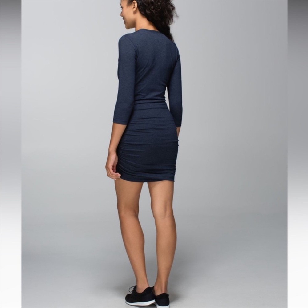 Lululemon Anytime Dress Heathered Inkwell, Size 8 - Picture 2 of 12